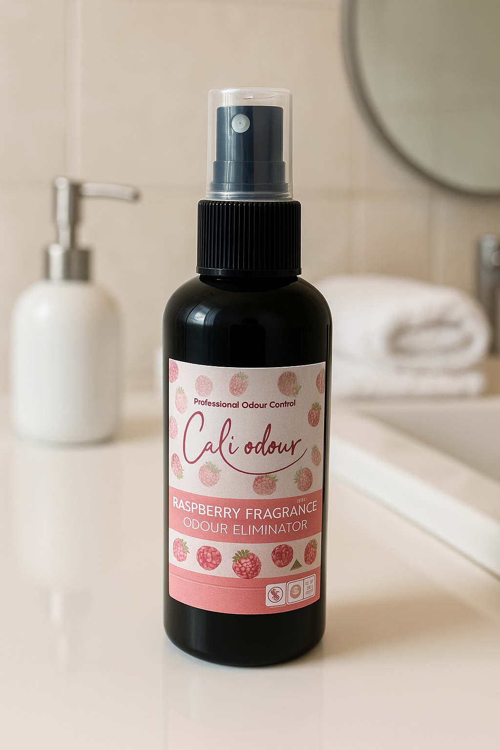 Cali Odour Raspberry Fragrance Odour Elimination 100ml Mist Spray.